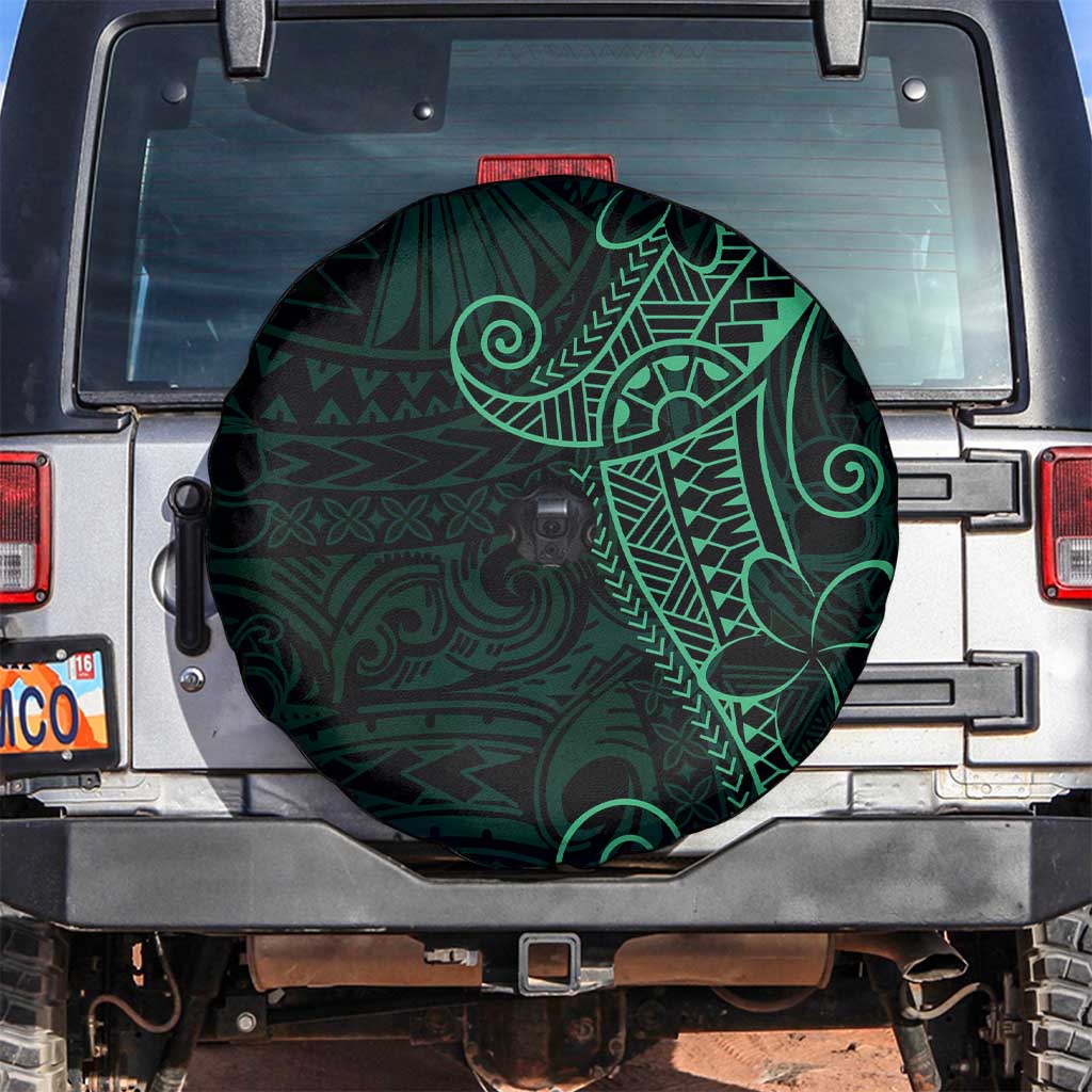Black Green Polynesian Tribal Spare Tire Cover LT9 Green - Polynesian Pride