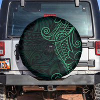 Black Green Polynesian Tribal Spare Tire Cover - Polynesian Pride