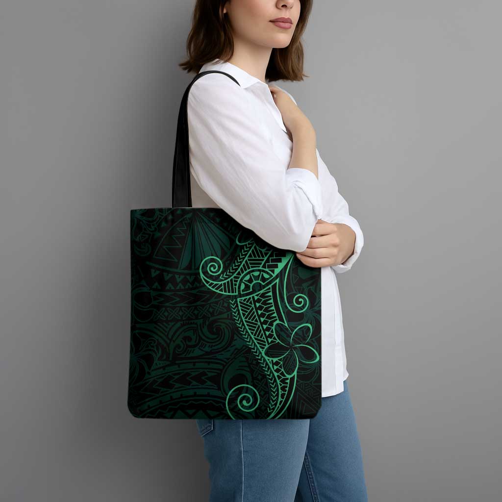 Black Green Polynesian Tribal Tote Bag - Polynesian Pride