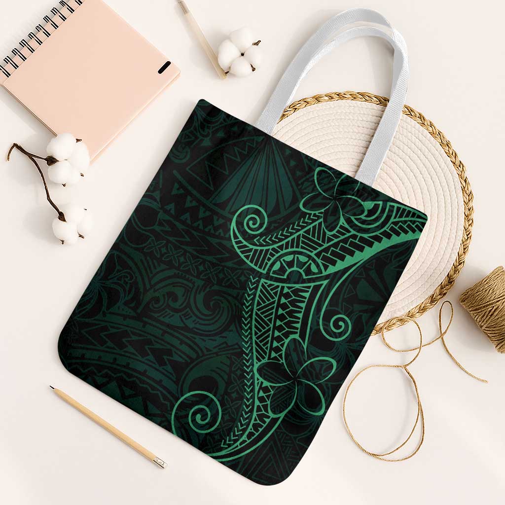 Black Green Polynesian Tribal Tote Bag - Polynesian Pride