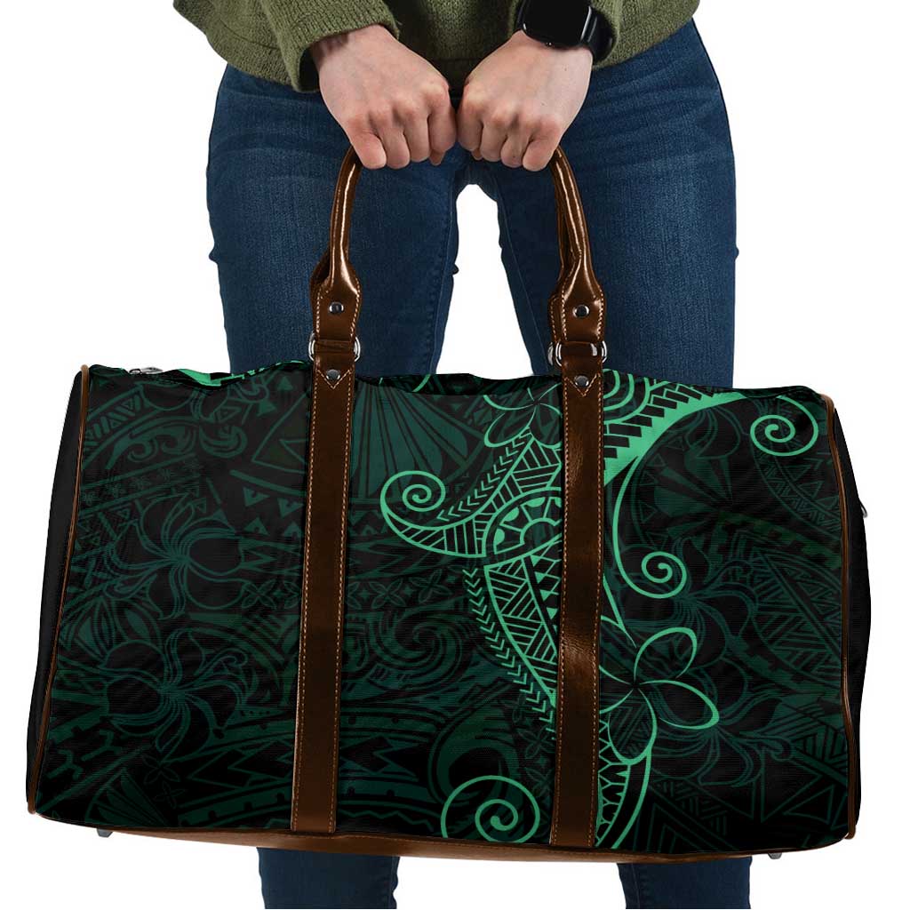 Black Green Polynesian Tribal Travel Bag - Polynesian Pride