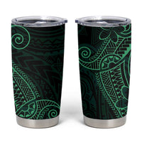 Black Green Polynesian Tribal Tumbler Cup - Polynesian Pride