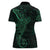 Black Green Polynesian Tribal Women Polo Shirt - Polynesian Pride
