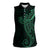 Black Green Polynesian Tribal Women Sleeveless Polo Shirt - Polynesian Pride