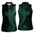 Black Green Polynesian Tribal Women Sleeveless Polo Shirt - Polynesian Pride