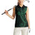 Black Green Polynesian Tribal Women Sleeveless Polo Shirt - Polynesian Pride