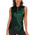 Black Green Polynesian Tribal Women Sleeveless Polo Shirt - Polynesian Pride
