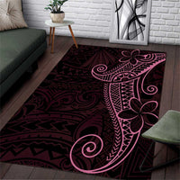 Black Pink Polynesian Tribal Area Rug - Polynesian Pride