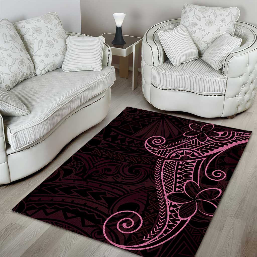 Black Pink Polynesian Tribal Area Rug - Polynesian Pride