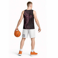 Black Pink Polynesian Tribal Basketball Jersey - Polynesian Pride