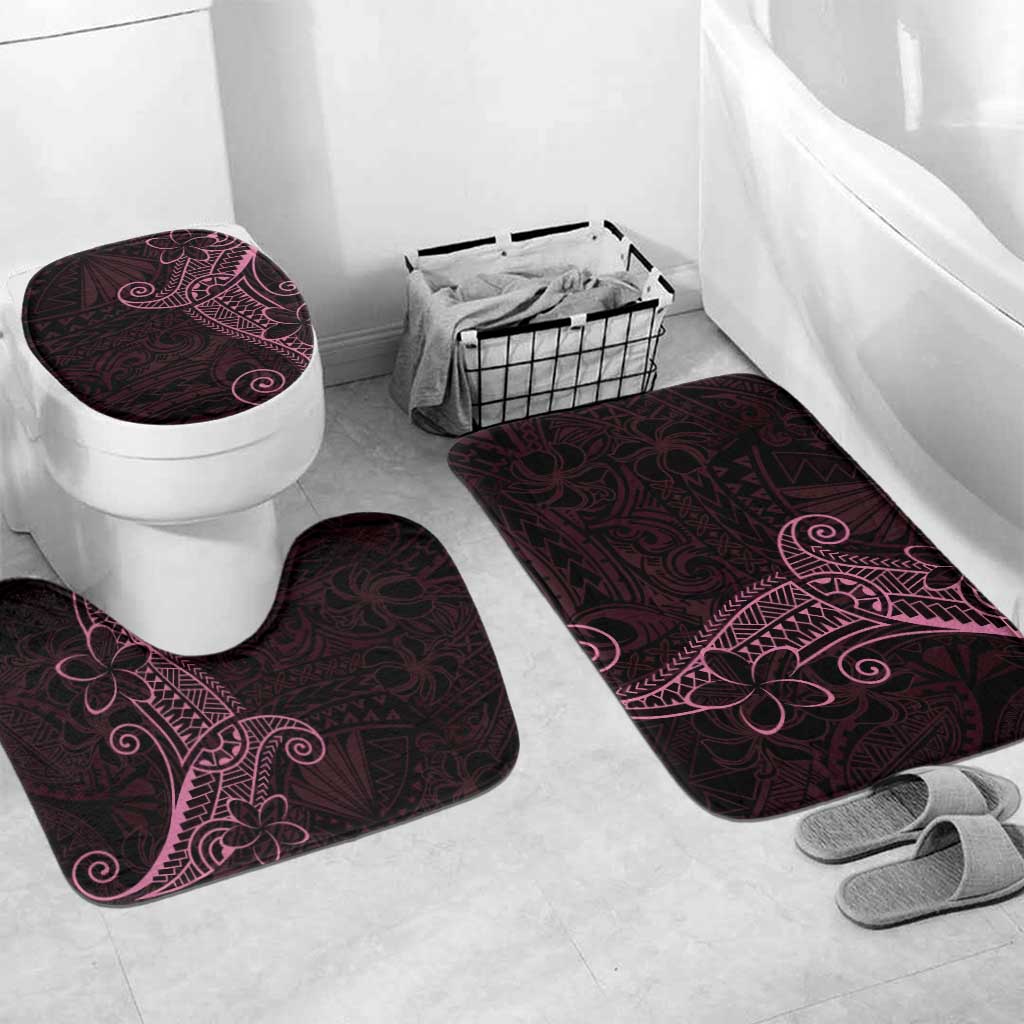 Black Pink Polynesian Tribal Bathroom Set - Polynesian Pride