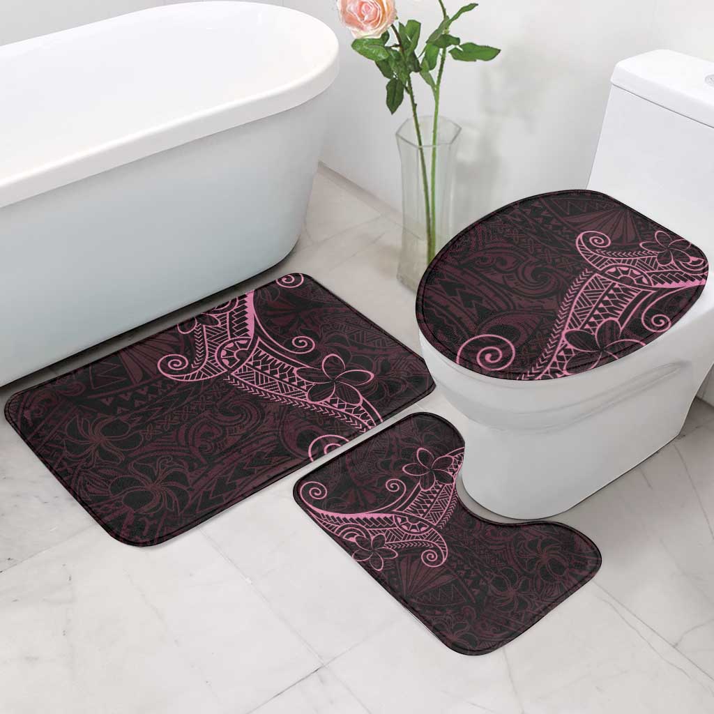 Black Pink Polynesian Tribal Bathroom Set - Polynesian Pride