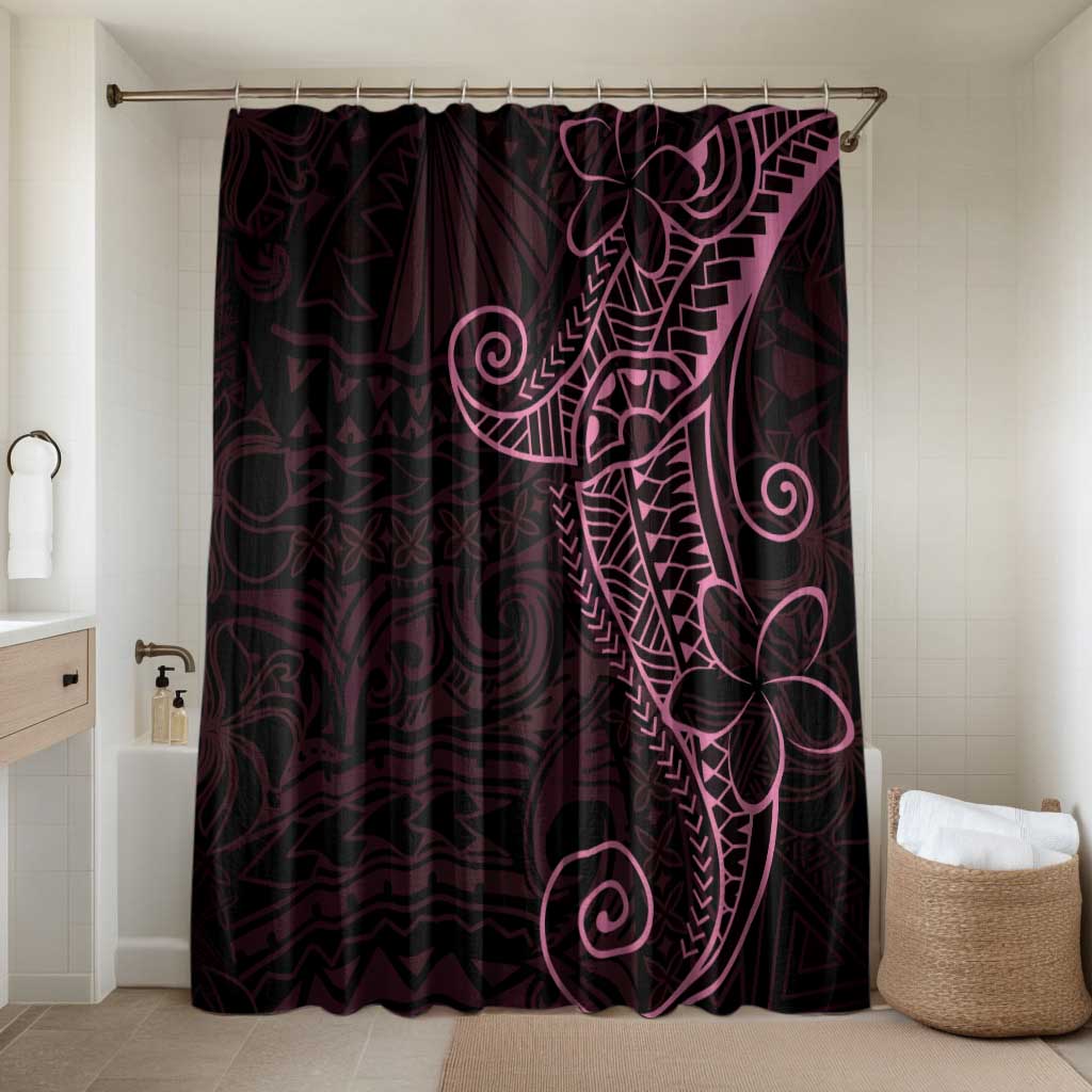 Black Pink Polynesian Tribal Bathroom Set - Polynesian Pride
