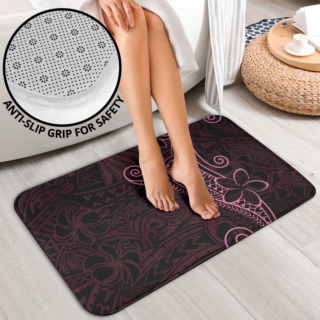 Black Pink Polynesian Tribal Bathroom Set - Polynesian Pride