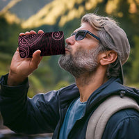 Black Pink Polynesian Tribal 4 in 1 Can Cooler Tumbler - Polynesian Pride