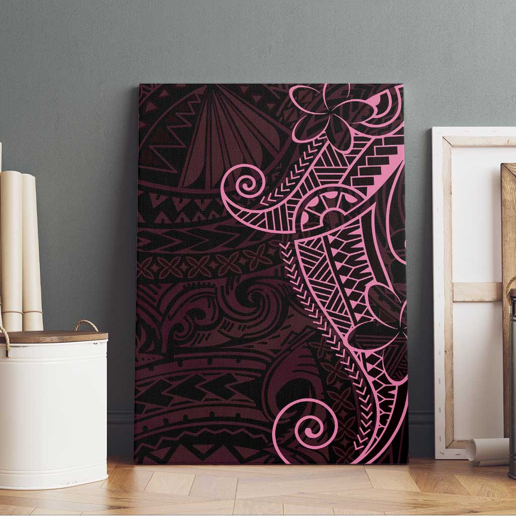 Black Pink Polynesian Tribal Canvas Wall Art - Polynesian Pride