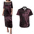 Black Pink Polynesian Tribal Couples Matching Puletasi and Hawaiian Shirt - Polynesian Pride