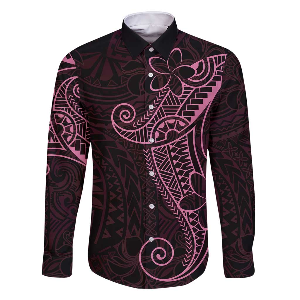 Black Pink Polynesian Tribal Family Matching Mermaid Dress and Hawaiian Shirt - Polynesian Pride