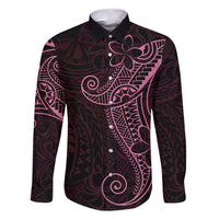 Black Pink Polynesian Tribal Family Matching Mermaid Dress and Hawaiian Shirt - Polynesian Pride