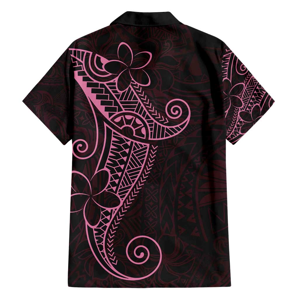 Black Pink Polynesian Tribal Family Matching Tank Maxi Dress and Hawaiian Shirt - Polynesian Pride