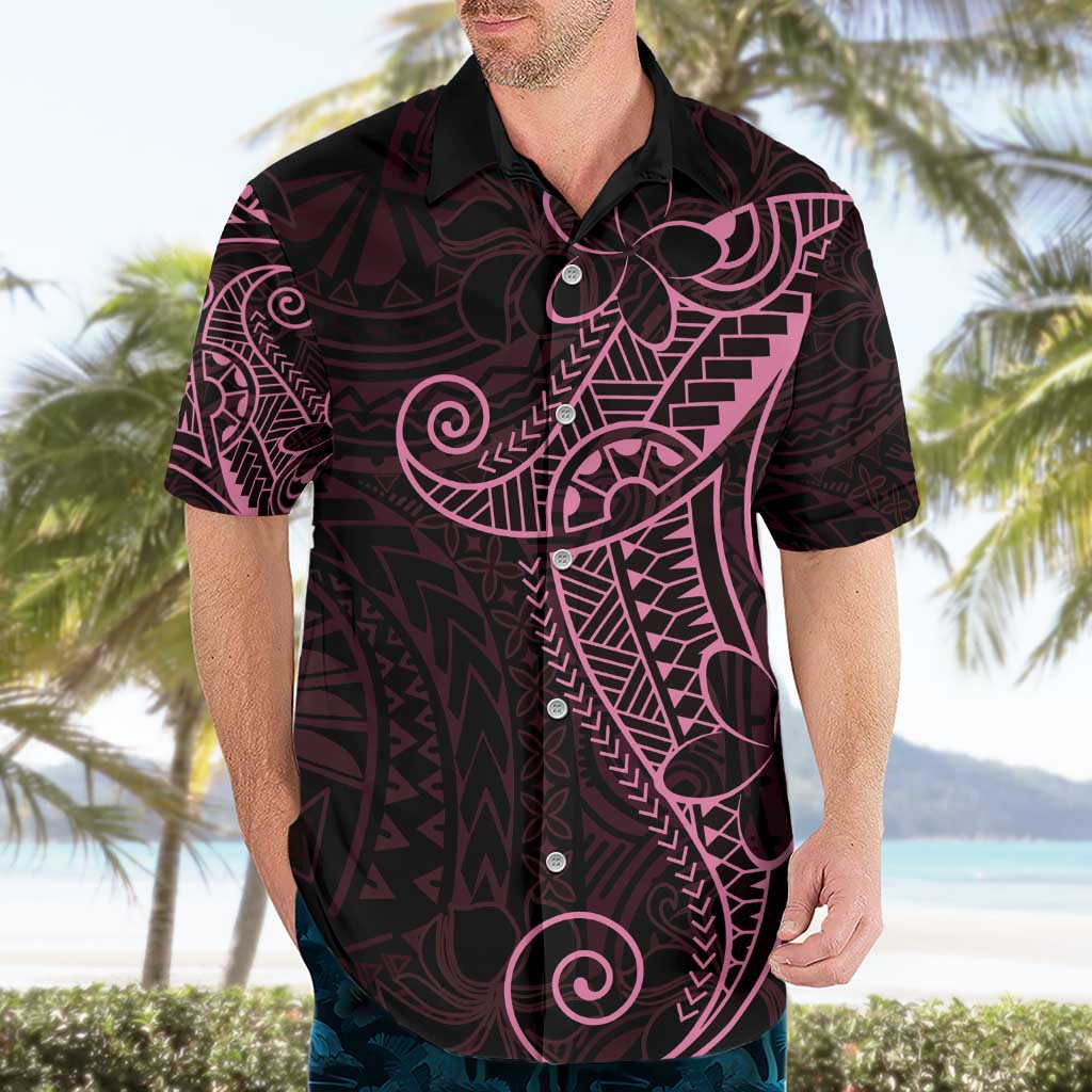 Black Pink Polynesian Tribal Hawaiian Shirt - Polynesian Pride