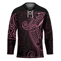 Black Pink Polynesian Tribal Hockey Jersey - Polynesian Pride