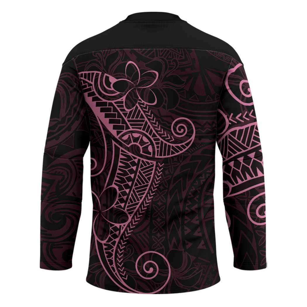 Black Pink Polynesian Tribal Hockey Jersey - Polynesian Pride