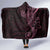 Black Pink Polynesian Tribal Hooded Blanket - Polynesian Pride