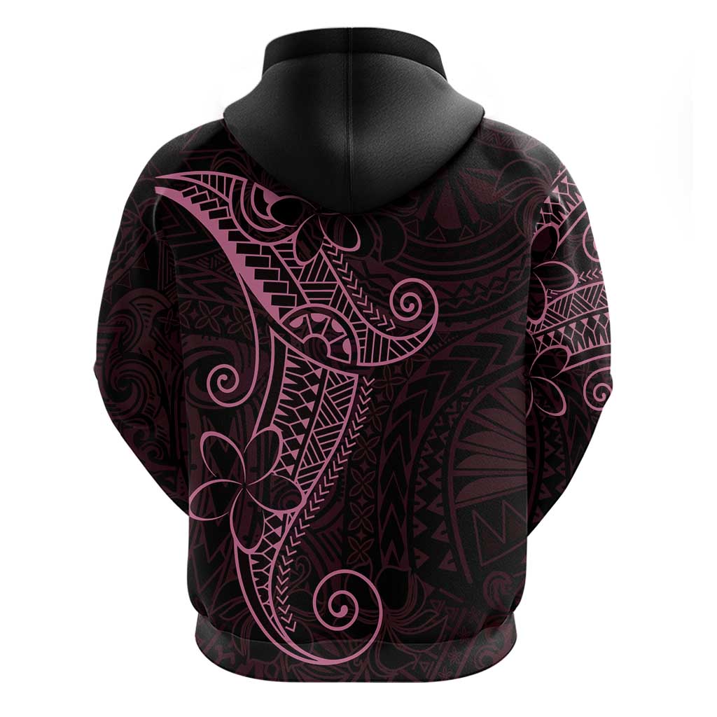 Black Pink Polynesian Tribal Hoodie - Polynesian Pride