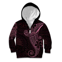 Black Pink Polynesian Tribal Kid Hoodie - Polynesian Pride