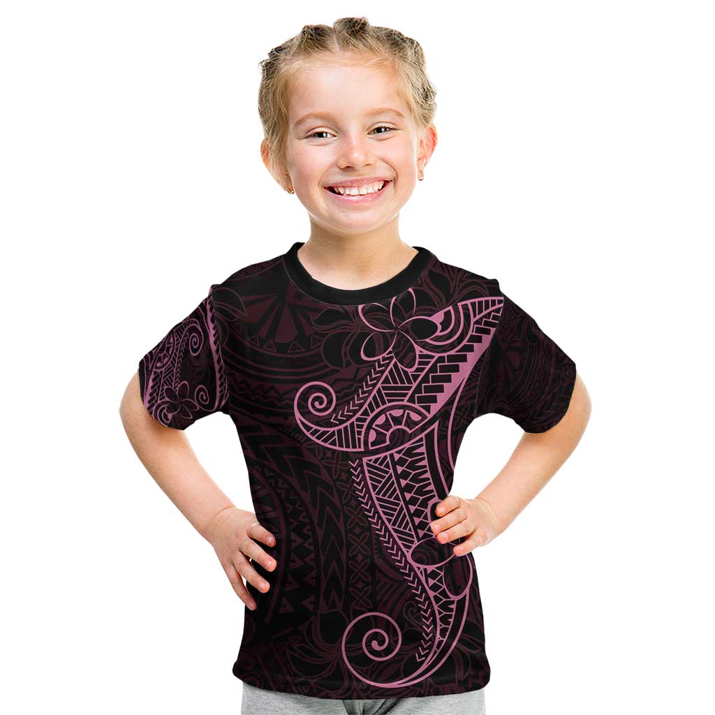 Black Pink Polynesian Tribal Kid T Shirt LT9 Pink - Polynesian Pride