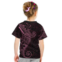 Black Pink Polynesian Tribal Kid T Shirt - Polynesian Pride