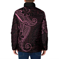 Black Pink Polynesian Tribal Padded Jacket - Polynesian Pride