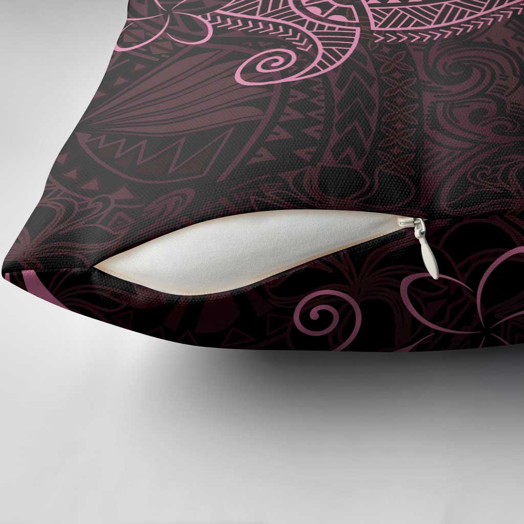 Black Pink Polynesian Tribal Pillow Cover LT9 - Polynesian Pride