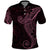 Black Pink Polynesian Tribal Polo Shirt - Polynesian Pride