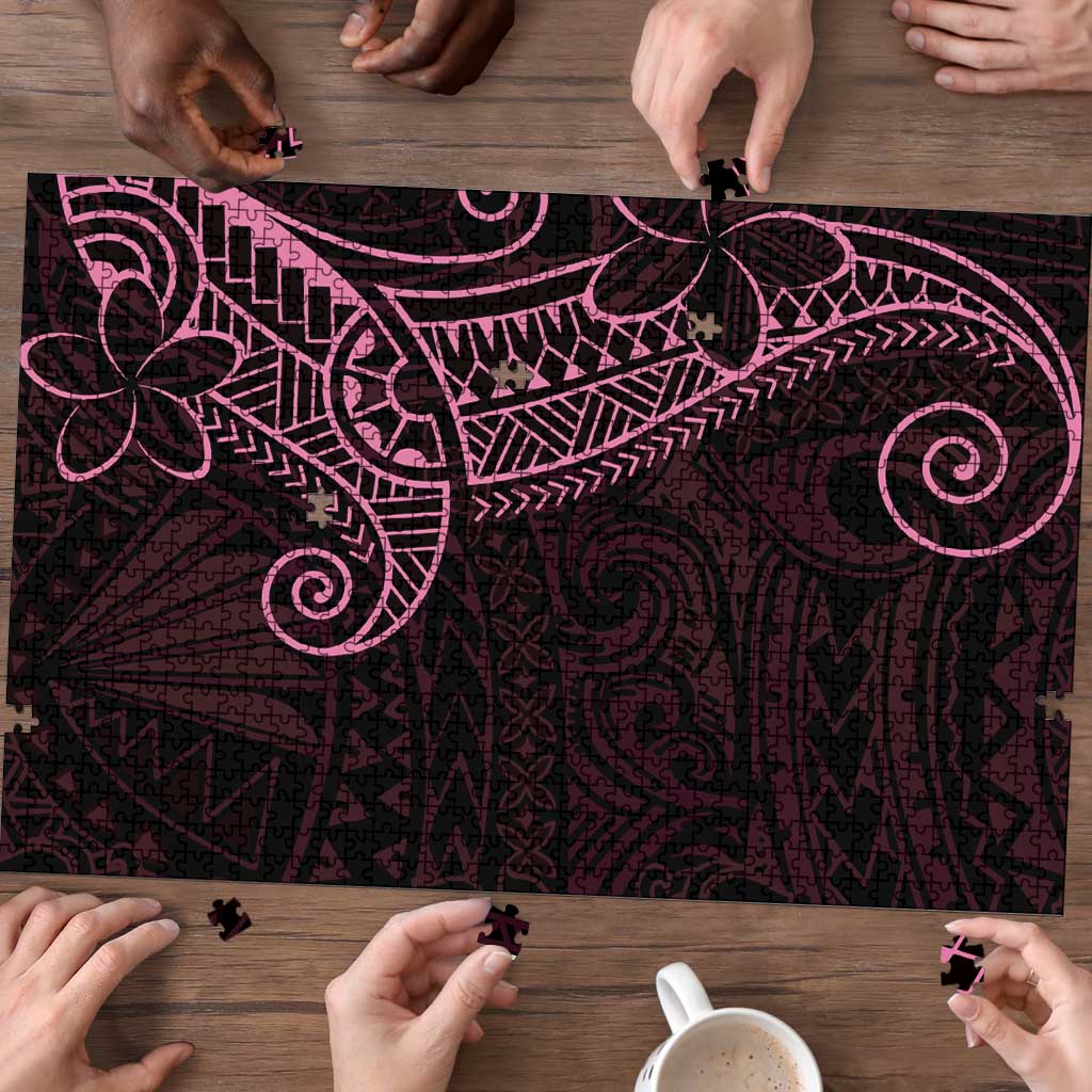 Black Pink Polynesian Tribal Puzzle - Polynesian Pride