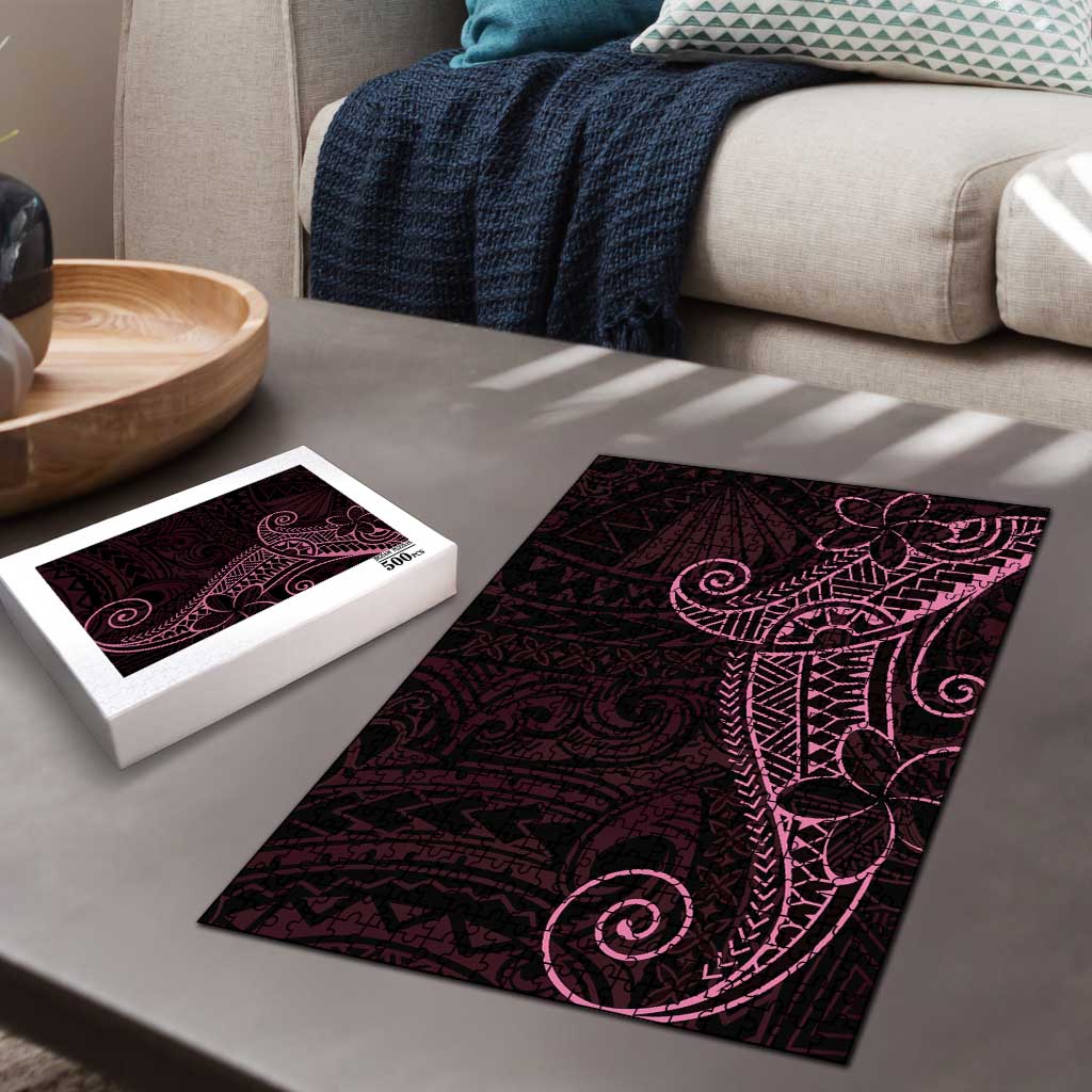 Black Pink Polynesian Tribal Puzzle - Polynesian Pride