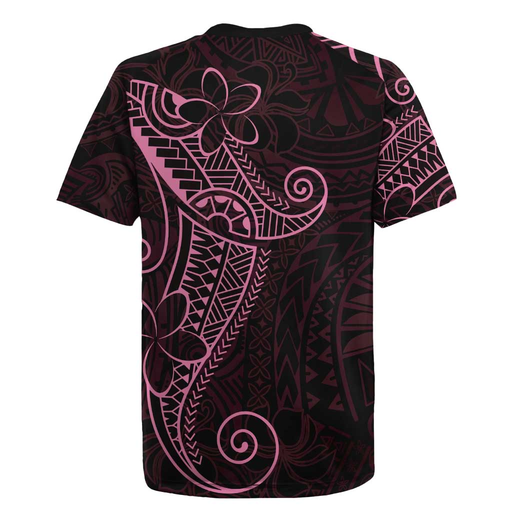 Black Pink Polynesian Tribal Rugby Jersey - Polynesian Pride