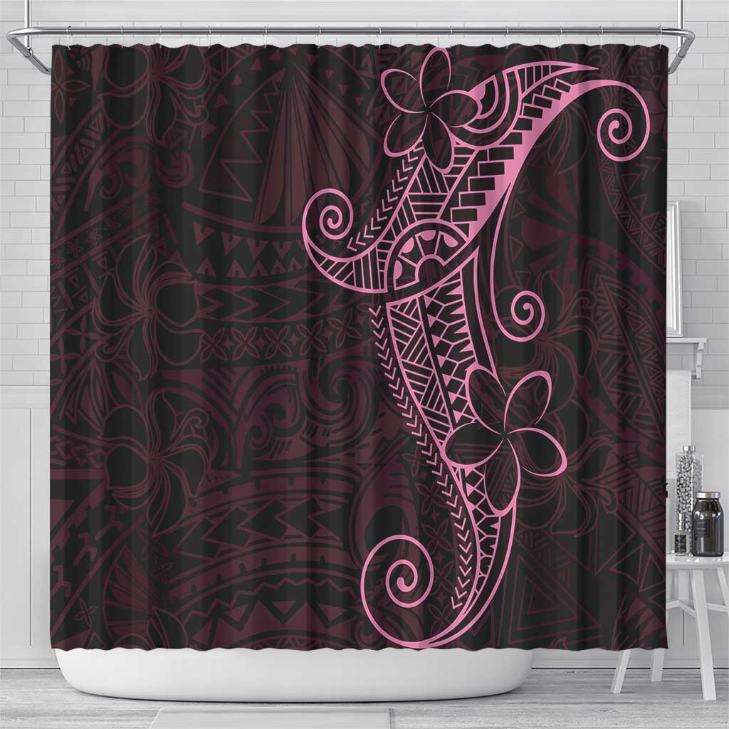 Black Pink Polynesian Tribal Shower Curtain - Polynesian Pride