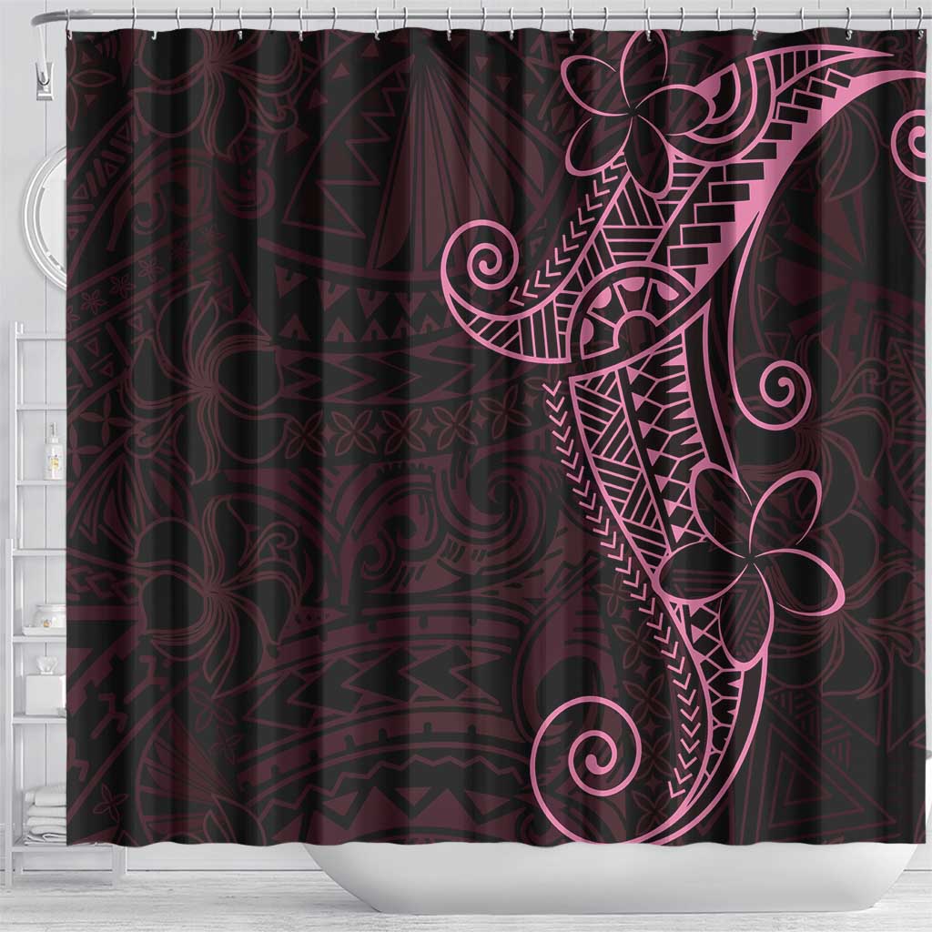 Black Pink Polynesian Tribal Shower Curtain - Polynesian Pride