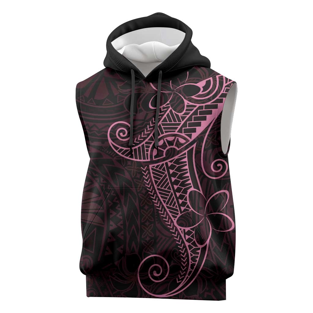 Black Pink Polynesian Tribal Sleeveless Hoodie - Polynesian Pride