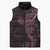 Black Pink Polynesian Tribal Sleeveless Puffer Jacket - Polynesian Pride