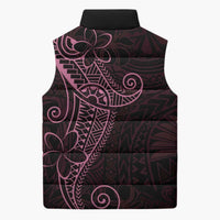 Black Pink Polynesian Tribal Sleeveless Puffer Jacket - Polynesian Pride