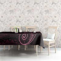 Black Pink Polynesian Tribal Tablecloth - Polynesian Pride