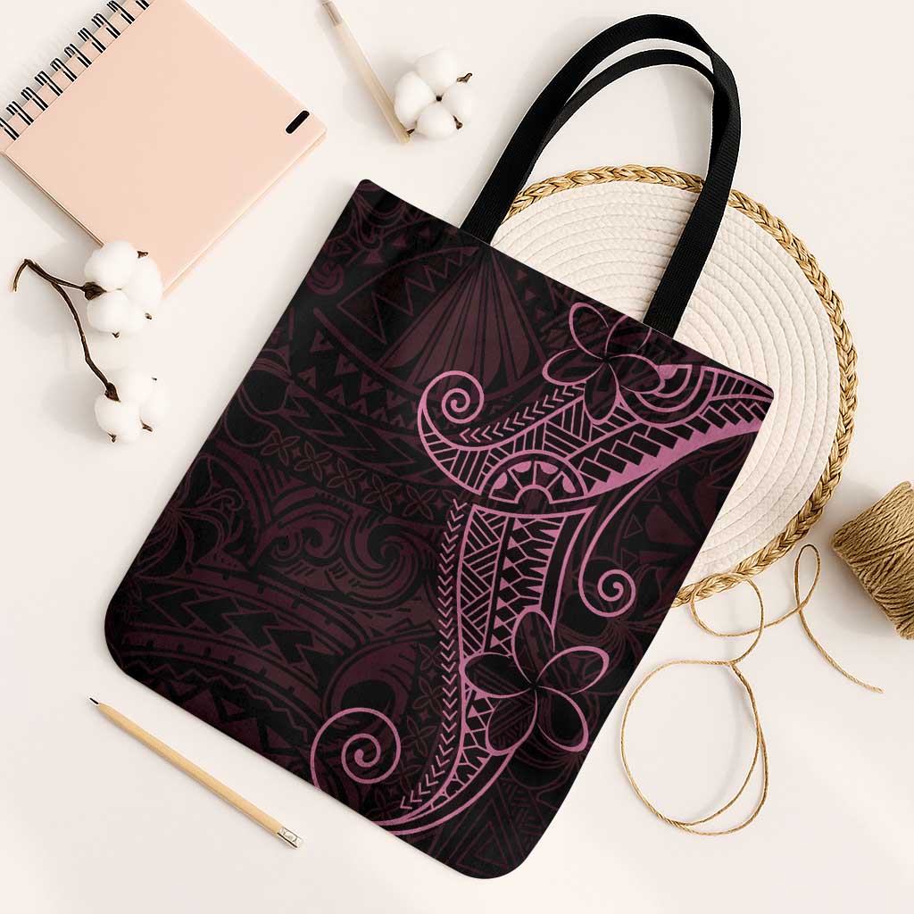 Black Pink Polynesian Tribal Tote Bag - Polynesian Pride