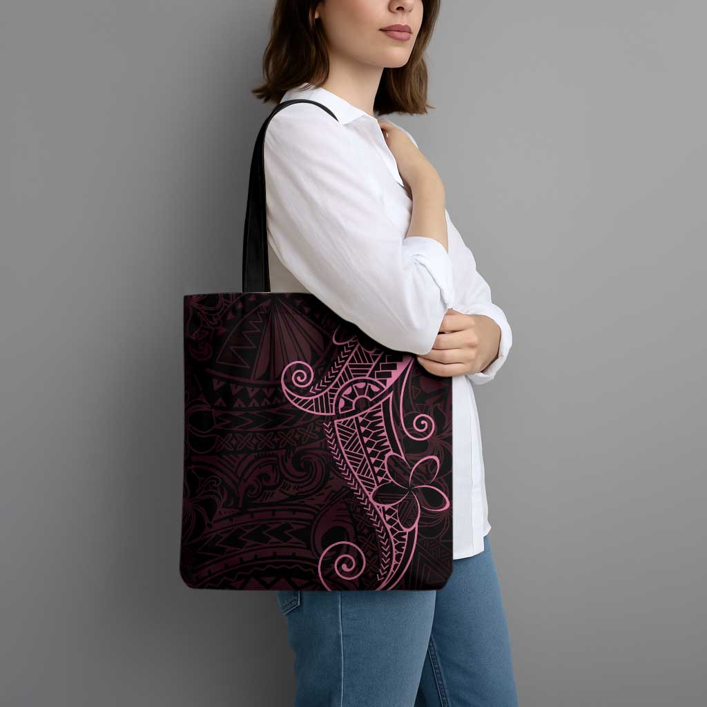 Black Pink Polynesian Tribal Tote Bag - Polynesian Pride