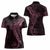 Black Pink Polynesian Tribal Women Polo Shirt - Polynesian Pride