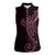Black Pink Polynesian Tribal Women Sleeveless Polo Shirt - Polynesian Pride