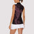 Black Pink Polynesian Tribal Women Sleeveless Polo Shirt - Polynesian Pride