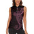 Black Pink Polynesian Tribal Women Sleeveless Polo Shirt - Polynesian Pride